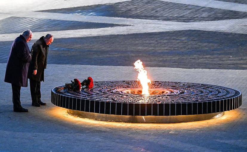 Unveiling a memorial to USSR civilians who fell victim of Nazi ...