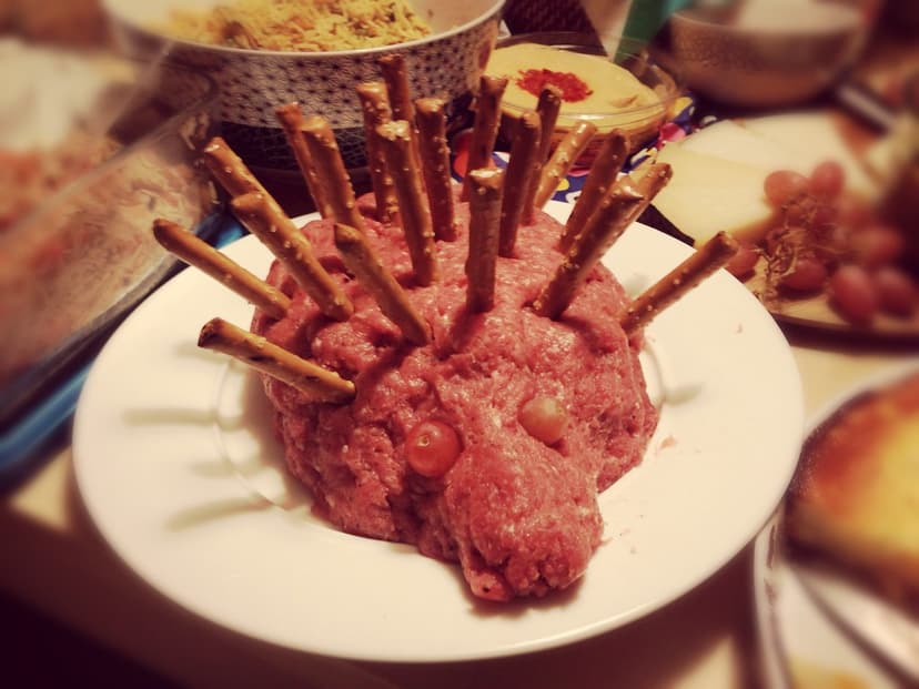 German kitchen at its best: "Mett-Igel" - raw ground pork … | Flickr
