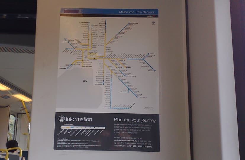 Train map with sticker over Connex logo | Daniel Bowen | Flickr
