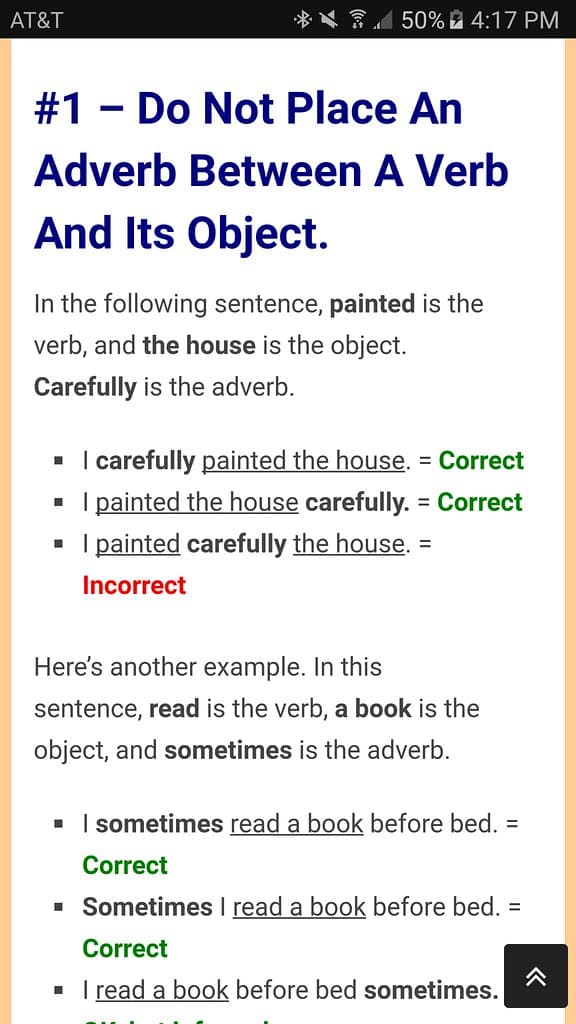 Splitting a verb and its object with an adverb | attanatta | Flickr