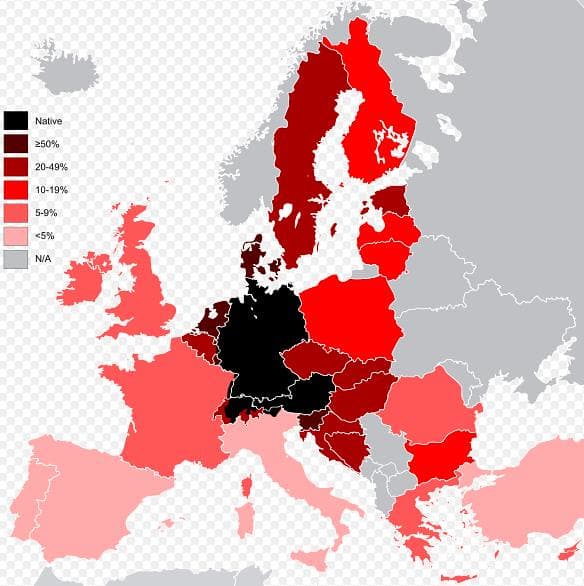 Knowledge of German in Europe (2005) | Taken from Wikipedia … | Flickr