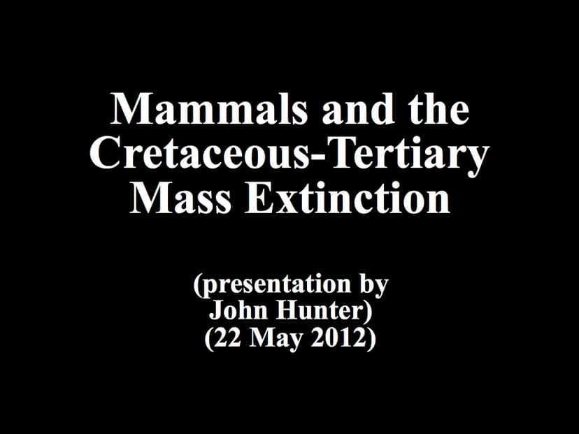 Mammals and the Cretaceous-Tertiary Mass Extinction | Flickr