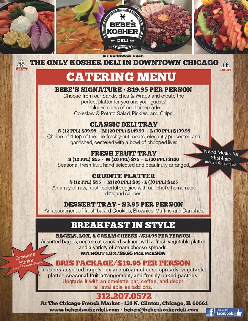 Bebe's Kosher Catering Menu | Bebe's Kosher Deli @ Chicago F… | Flickr