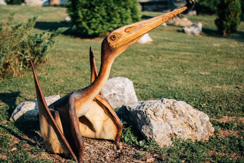 Pterodactyl on the ground in a dinosaur park | Ivan Radic | Flickr