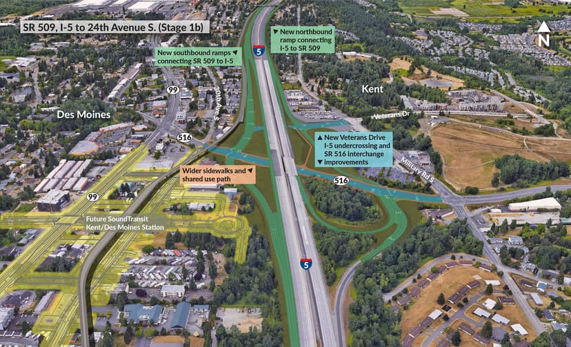 SR 509 Completion Project visualization: SR 516 Interchang… | Flickr