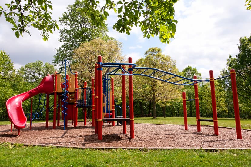 Playground Primary Colors | Vibrant reds and blues along wit… | Flickr