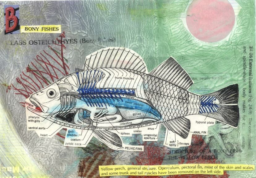 B is for blue bony fish bladders | This postcard was going t… | Flickr