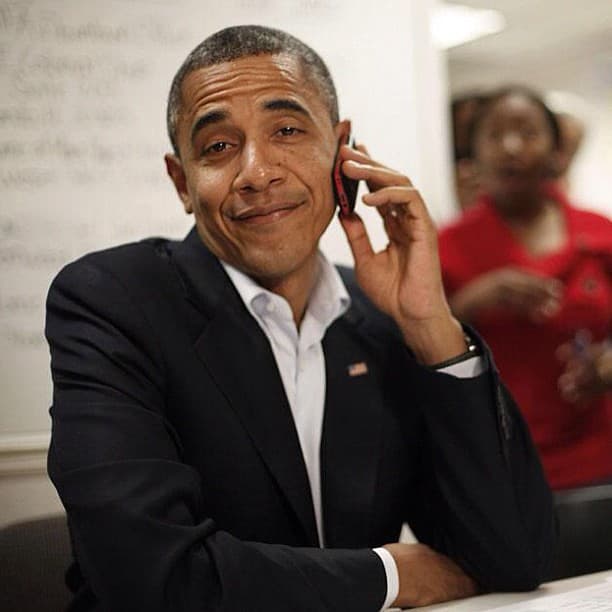 This is how a president makes a phone call. #obama #phone | Flickr