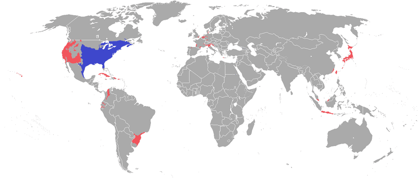 File:Lithobates catesbeianus distribution.png - Wikimedia Commons